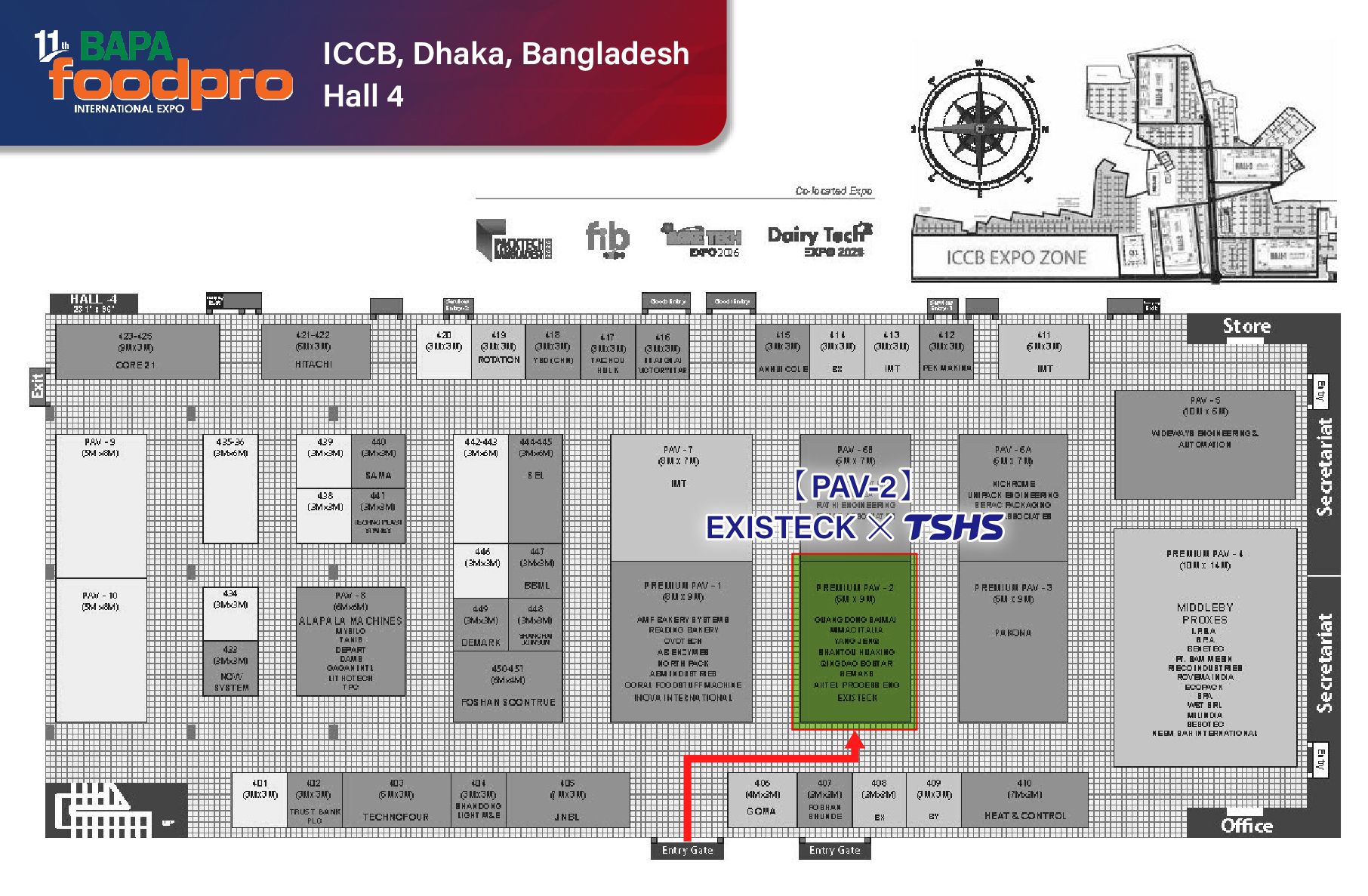 2026 BAPA-Foodpro Expo Exhibition Booth Layout | TSHS Booth Number